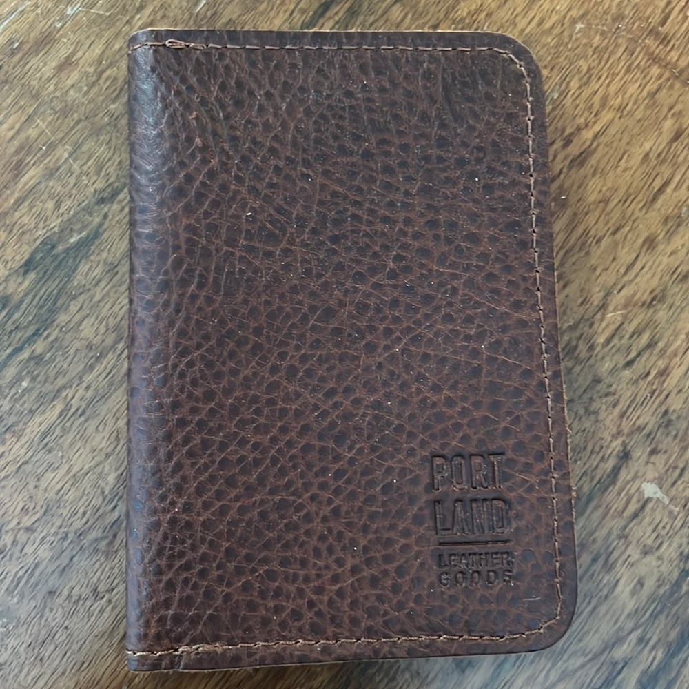 Portland Leather Passport Case - Cognac - new - never used.